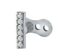 Ancore ipoallergeniche Dermals Top Con Base Elegante Body Piercing Accessorio Zirconia Labret Lip Guancia Gioielli Ancore In Acciaio Inox, Misura unica, come descritto, come descritto