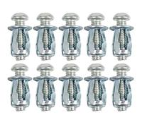 Ancore per cavità in metallo vuoto, 10 pezzi M4 Ancore per parete vuota extra corte Ancore per porte vuote per 0-5 mm di parete/parete in alluminio/lamiera di ferro/pannello di legno (20 mm)