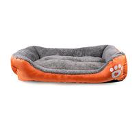 ANCOZ Pet Cane Divano Letto, Ultra-Soft Rettangolare Sacco a Pelo, Cane Gatto Inverno Morbido Materasso Cozy Can be Lavabile(S,Arancione)