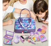 Ancsttu Borsetta Gioco Per Bambine Con - Borsa Trucco Cosmetics Giocattolo,Set Di Gioco Interattivo E Sensoriale Per Feste Famiglia All'aperto Compleanno Casa Scuola Festival Sala Giochi Viaggio,Dai 3