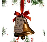 Ancsttu Campane Natalizie Per Albero Di Natale - Addobbi Natalizi Campane Con Versetti Biblici,Pendente Religioso Per Feste Per Giardino Camera Soggiorno Finestra Parete Patio | Porta Ingresso Mensola