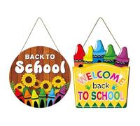 Ancsttu Cartello Di Benvenuto In Legno Per La Classe - Decorazione Benvenuto Scuola Per Porta D'ingresso | Pannello In Legno Decor Per Interni Esterni Maestra Alunno Primo Giorno Asilo