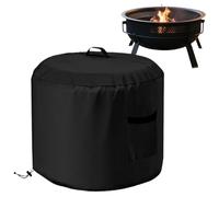 Ancsttu Copertura Rotonda Per Braciere - Impermeabile Copertura Antipolvere Rotonda per Focolare,Tessuto Oxford Resistente alle Intemperie per Barbecue Grigliate Pioggia Foglie Polvere
