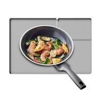 Ancsttu Copriasciugatrice per La Parte Superiore | con Foro di Raccolta Pelucchi Copriasciugatrice,46x66 cm Silicone Antiscivolo Topper per Lavatrice - per Piano di Lavoro Cucina