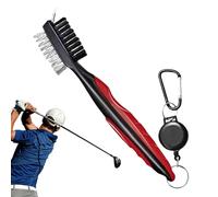 Ancsttu Golf Club Brush Groove Cleaner | Spazzola ergonomica per la pulizia del golf con zip retrattile | Attrezzatura sportiva per vacanze Driving Range Practice Cart Travel Course