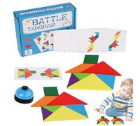 Ancsttu In Legno Con Modelli Geometrici Per Bambini | Giocattoli Educativi Tangram,Forme Geometriche - Per Ragazzi E Ragazze Di Età 4-8 Asilo Scuola Materna Casa Classe Di Matematica