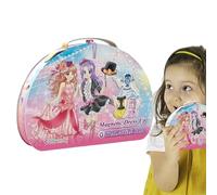 Ancsttu Libro magnetico per vestire, libro con adesivi per vestire | Costumi da principessa Vesti Gioco Gioco di finzione magnetico,Adesivo educativo Vesti attività Costumi per ragazze Gioco per la