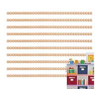 Ancsttu Modanature E Rifiniture In Legno,Listello Con Mele Perline In Legno 40 Cm - 10 Pezzi Non Finiti Per Decorazione Mobili Parete Porta Mobile Cucina