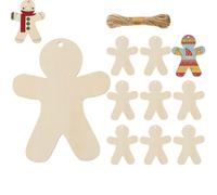 Ancsttu Ornamenti A Forma Di Di Panpepato,10 Pezzi Sagome In Legno Natalizie Per Lavoretti | Decorazioni Appendibili Da Personalizzare,Viaggio Famiglia Compleanno Matrimonio Festa