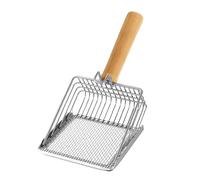 Ancsttu Paletta Per Lettiera Per Gatti,Acciaio Inossidabile Con Gancio Per Paletta - Pala Per Deiezioni Facile Da Pulire Acciaio Inox Resistente Con Manico In Legno Per Lettiera Interni