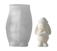 Ancsttu per Candele a Forma di Coniglio,Stampo Silicone 3D Per Colata Cemento Coniglio - Stampo Resina Epossidica Per Decorazioni | Per Candle Wax Party Planner Insegnanti Appassionati Fai da Te