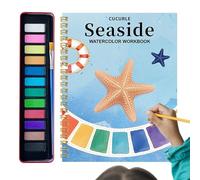 Ancsttu Quaderno Di,Libro Da Colorare Ad Acquerelli Con 12 Colori Per Adulti | Materiali Per Disegno E Colorazione Artistica Per Principianti E Adolescenti Per Scuola Casa Viaggio E Corso D'Arte |