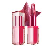 Ancsttu Rossetto rosso glitterato, lucidalabbra glitterato | Rossetto per il trucco | Rossetto glitterato, balsamo per labbra idratante, cosmetici waterproof, rossetto a lunga tenuta per le feste