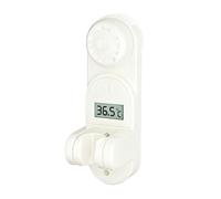 Ancsttu Supporto Telefono Doccia,Display Della Temperatura Con Regolabile | Supporto a Parete per Asta Doccia | Per Casa Toilette Bagno Commerciale Hotel Anziani Disabili Handicap