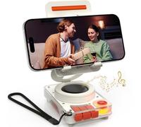 ANCwear Cassa Bluetooth con supporto per cellulare, speaker portatile con slot TF/micro SD, Bluetooth 5.4, ideale per casa, ufficio, viaggio e studio