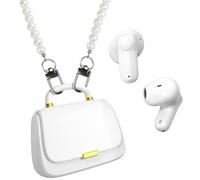 ANCwear Écouteurs intra-auriculaires Bluetooth sans fil - Écouteurs élégants avec mini étui de chargement pour sac à main, à accrocher comme un sac à main, 22 heures de lecture, idée cadeau pour