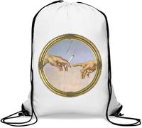 and by The Next Day God Gave Us Plants Joint Graphic Gym Sack Casual Drawstring Bag Bianco