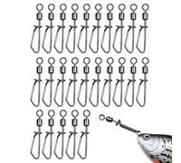 and Clips - Kit di 25 pezzi di integratore flessibile, clip rapide e veloci | a cambio rapido in nichel nero, connettore rotante a 360 gradi, Tackle Terminal A