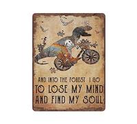 And Into The Forest I Go To Lose My Mind And Find My Soul Poster Metallo Targa in Metallo Retro Ferro Pittura Giardino Garage Cucina Targa per Uomini Cave Bar Cafe Shop Bagno Outdoor Street Home Wall