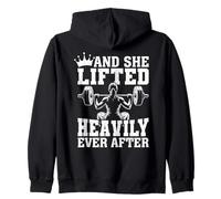 And She Lifted Heavily Ever After Workout Felpa con Cappuccio