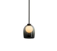 and Simple Style G10 Screw Single Pendant Lamp, Double Glass Ball Metal Lighting Fixtures, Dining Room Living Room Kitchen Island Hanging Light.