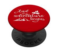 And So The Adventure Begins Camping Citazione Natura PopSockets PopGrip Adesivo