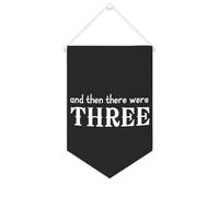 And Then There Were Three Canvas Banner motivazionale da appendere alla parete bandiera da parete decorazione per la casa opera d'arte per soggiorno, camera da letto, ufficio, regali per le vacanze