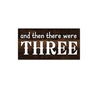 and Then There were Three Wooden Signs Heart Warming Wood Sign Sign Sign Pumpkin Patch Classic Wood Wall Hanging Decorative for Home Front Door Portico Garden Yard Housewarming Gift 15,2 x 30,5 cm