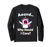 And Why Should I Care Unicorns - Unicorni mitici per Amanti degli Animali Maglia a Manica