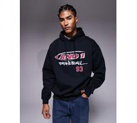 AND1 - Felpa con cappuccio nera con grafica di logo stile graffiti-Nero W29-30