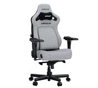 Anda Seat Kaiser 4 - Sedia da gioco per adulti, reclinabile XL, con 4 livelli di apertura lombare, tessuto di lino, supporto per collo e schiena, sedia ergonomica grigia