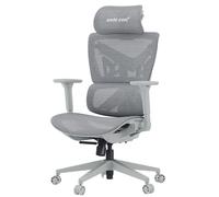 Anda Seat X-Air Mega Mesh Gaming Chair per adulti - Sedia da ufficio ergonomica in rete con braccioli 3D, poggiatesta 3D, supporto lombare, schienale alto reclinabile, comoda e resistente, grigio