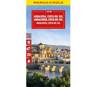 Andalusia, Costa Del Sol Marco Polo Map: Seville, Cordoba, Granada