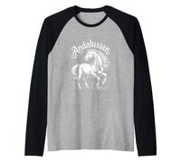 Andalusian Stallone Elegante Cavallo Maglia con Maniche Raglan