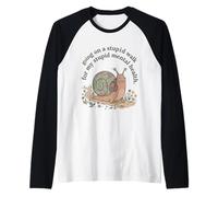 Andando su Stupid Walk for My Dumb Mental Brain Health Snail 2 Maglia con Maniche Raglan