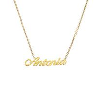 ANDANTE Premium Collection - Collana con nome Antonia in acciaio inox 14 carati, lunghezza regolabile 43 cm - 48 cm, Acciaio inossidabile di alta qualità, delicato sulla pelle e anallergico, placcato