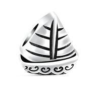 Andante-Stones 925 Perlina d'Argento Bead Vela Barca Ciondolo da Donna Charm per bracciali e collane Europei + Organza Sacchetto