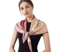 ANDANTINO Sciarpa in 100% pura seta di gelso, 88,9 cm, grande, quadrata, leggera, fascia per capelli da donna, con confezione regalo, Large