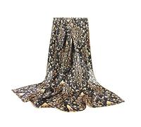 ANDANTINO - Sciarpa in 100% seta, quadrata, di grandi dimensioni (110 cm), leggera, adatta come foulard, fascia per capelli, scialle, in confezione regalo, Large
