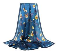 ANDANTINO Sciarpa in 100% seta, quadrata, di grandi dimensioni (110 cm), leggera, adatta come foulard, fascia per capelli, scialle, in confezione regalo, Large