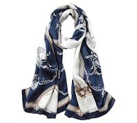 ANDANTINO Sciarpa lunga in 100% seta di gelso, da donna, scialle grande, foulard, per collo, fascia per capelli oblunga, con confezione regalo, Large