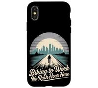 Andare in bicicletta al lavoro Nessuna ora di punta qui Pendolarismo in bicicletta Custodia per iPhone X/XS