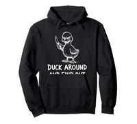 Andate in Giro e scoprite Il Divertente Gioco di Parole Angry Duck Knife Felpa con Cappuccio