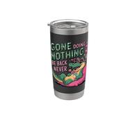 Andato a non fare niente Be Back Never Funny Crocodile Relaxing Bicchiere termico in acciaio inox doppia parete