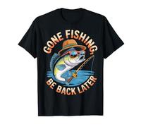 Andato a Pescare Torna più Tardi Fish Design Maglietta