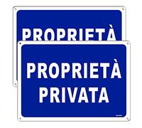 Andchi 2 pezzi PROPRIETÀ PRIVATA 35 * 25cm Impermeabile e Antiruggine Cartello in Alluminio in Metallo per Giardino, Patio
