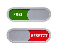 Andchi 2 Pz. Free-Busy Segnaletica Scorrevole Autoiscrizione per Porta e Ufficio (FB Tedesco)