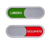 Andchi 2pcs LIBERO OCCUPATO Cartelli scorrevoli Autoregistrazione Cartello per porta Cartello ufficiale per ufficio Per uffici e altri luoghi pubblici