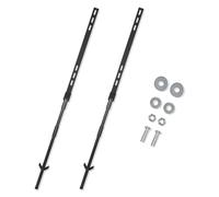 Andchi 2pcs. paletti per cartelli da cantiere segno lanterna giardino con vite per la sicurezza segni di avvertimento all'aperto stand su fango prato (nero, 4 piedi)