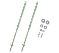 Andchi 2pcs segno post impiombatura giardino pali per cartelli da giardino pieghevole per la sicurezza segno di avvertimento nel cortile su fango prato ecc, 122 cm di altezza (verde, 4 piedi)